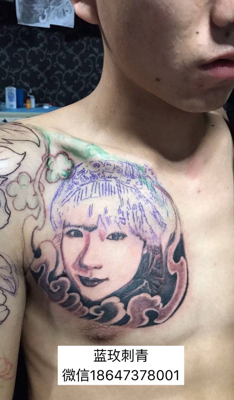 人像写实风格纹身图片