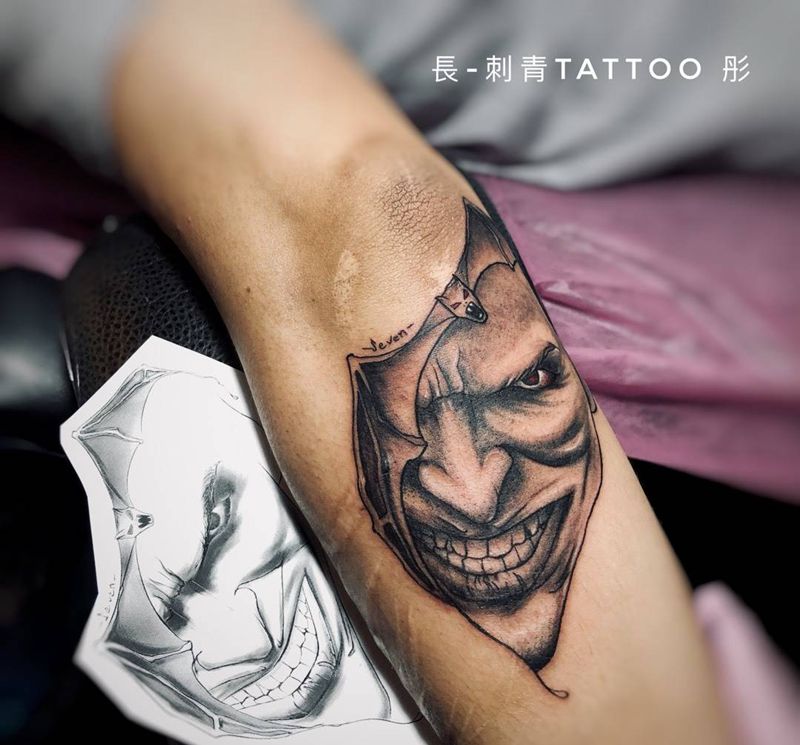 joker纹身图片
