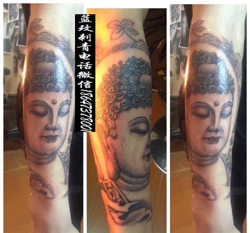小臂佛纹身图片