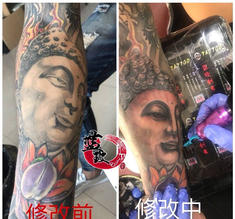 佛纹身图片_手臂纹身图案
