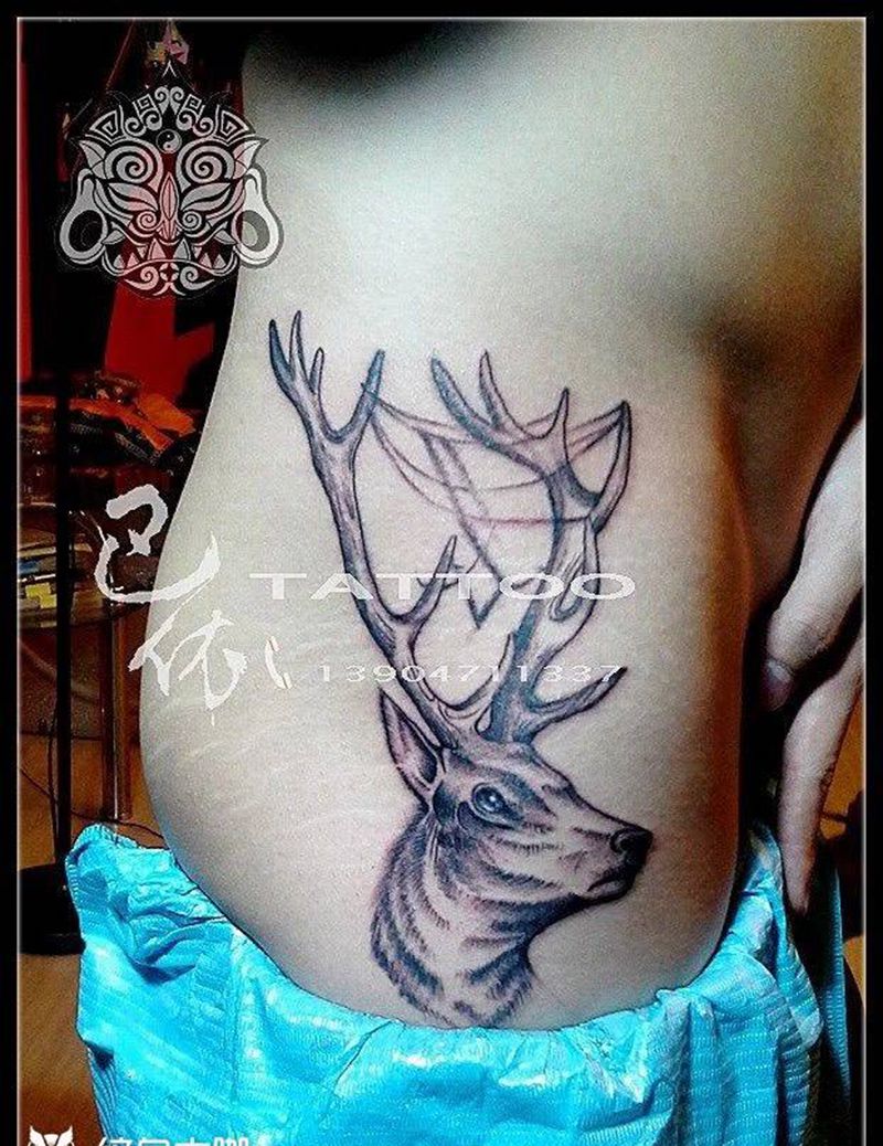 情侣鹿头纹身图片_臀部欧美巴依纹身内蒙古纹身专业纹身纹身图案