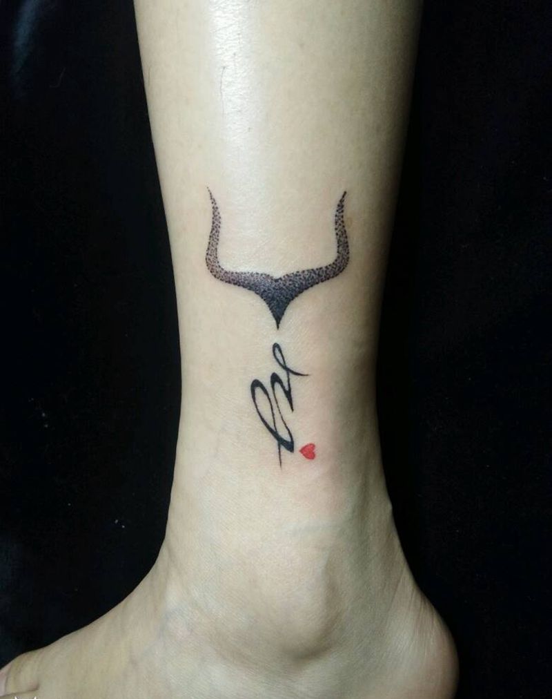 金牛字母纹身图片