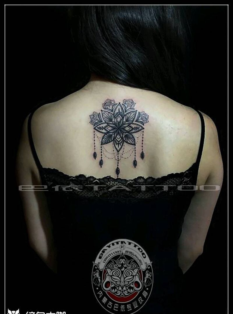 图腾花一枚～纹身图片