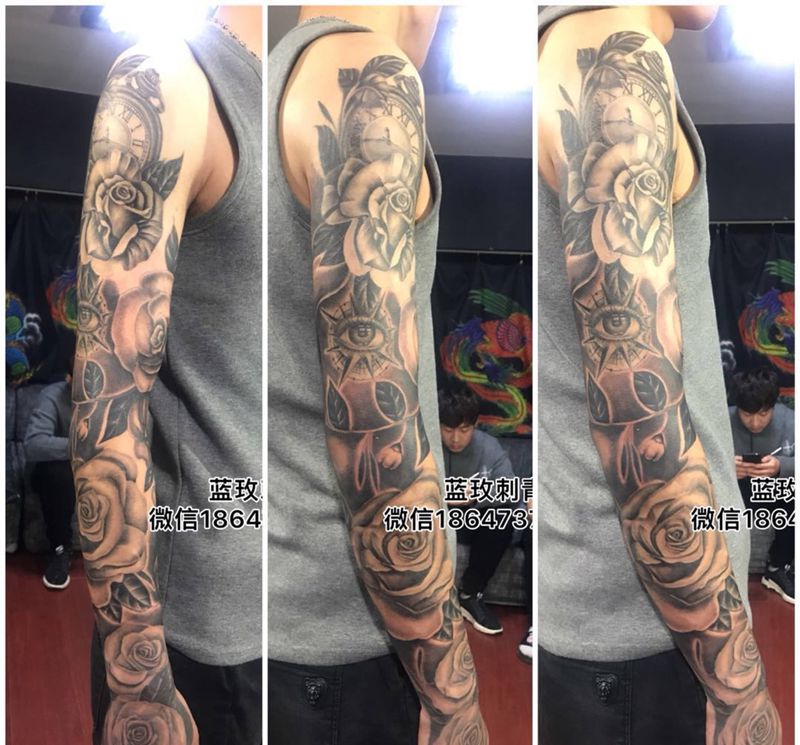 花花臂纹身图片