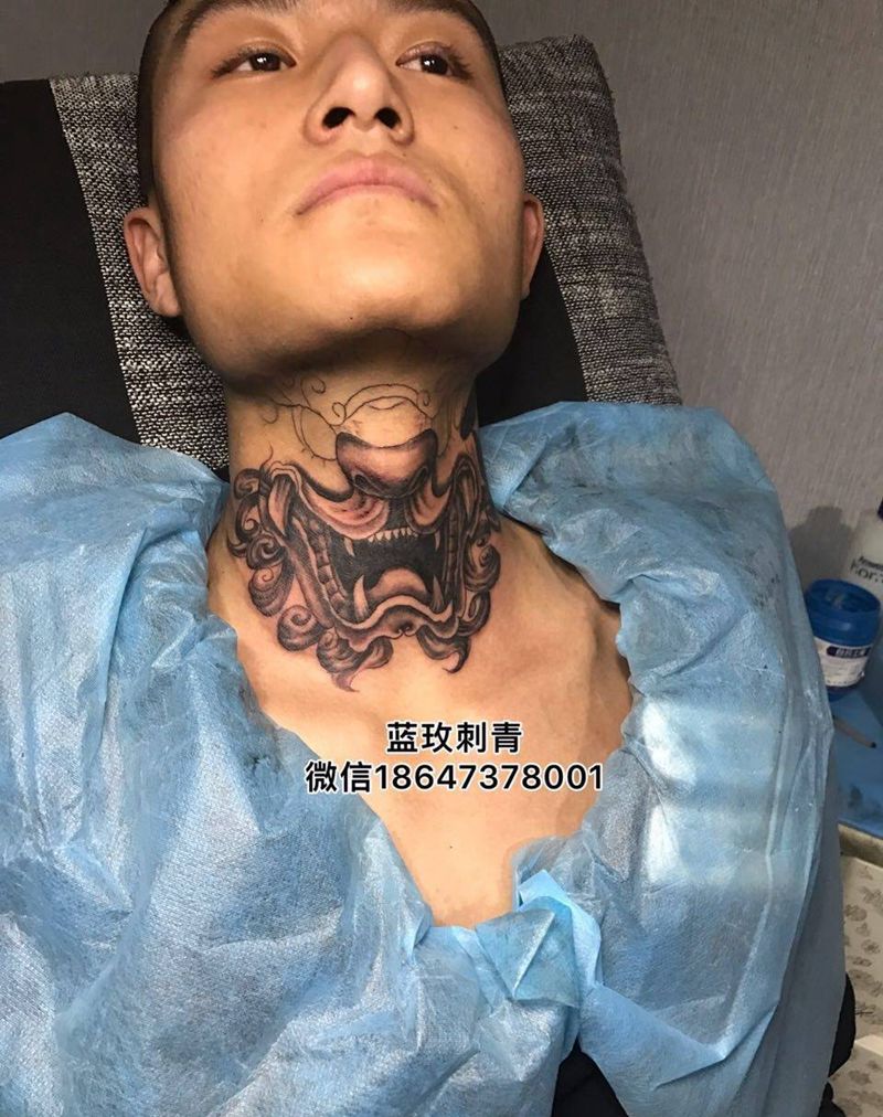 唐狮子纹身图片