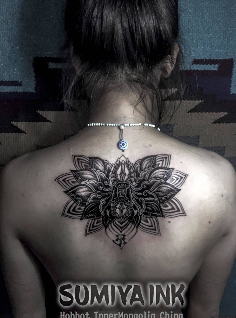 金刚杵莲印纹身图片