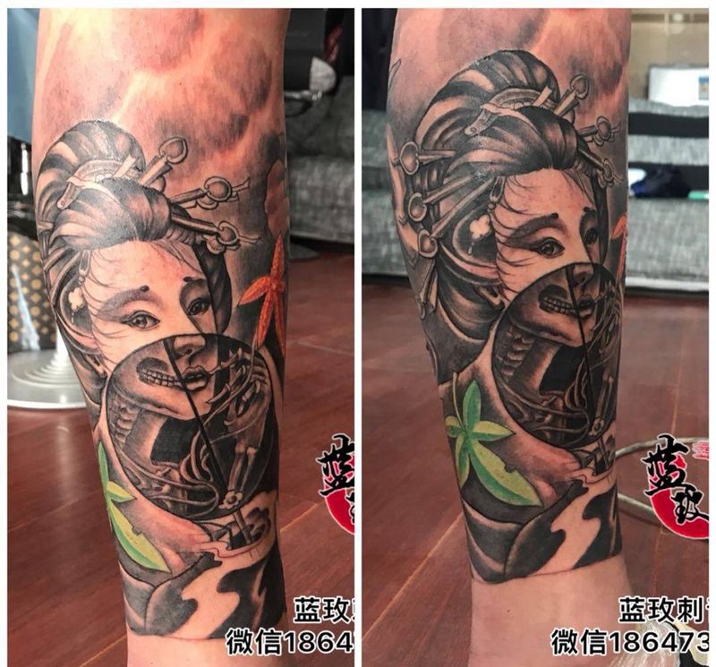 艺妓纹身图片