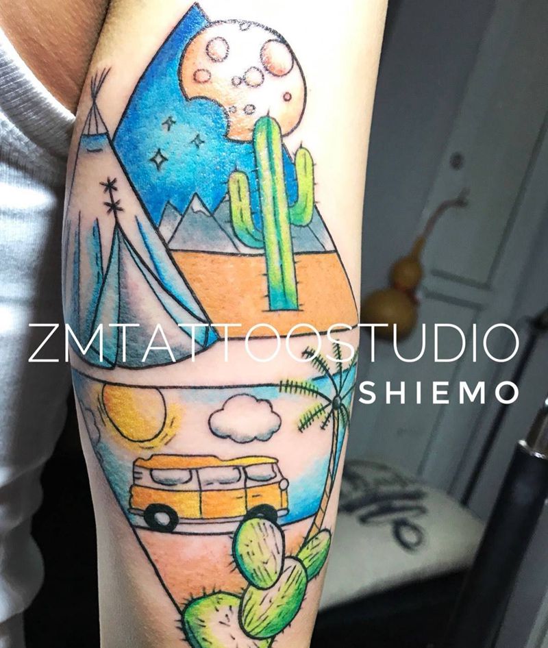 沙漠生活纹身图片