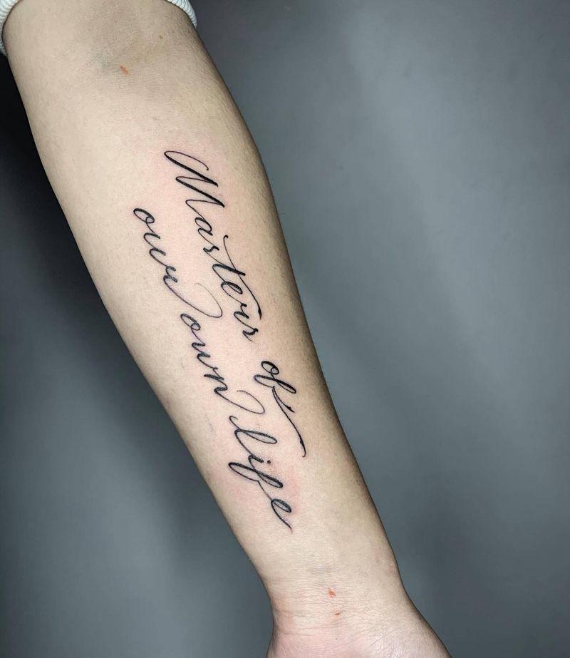 小字母纹身图片_花体字纹身图案