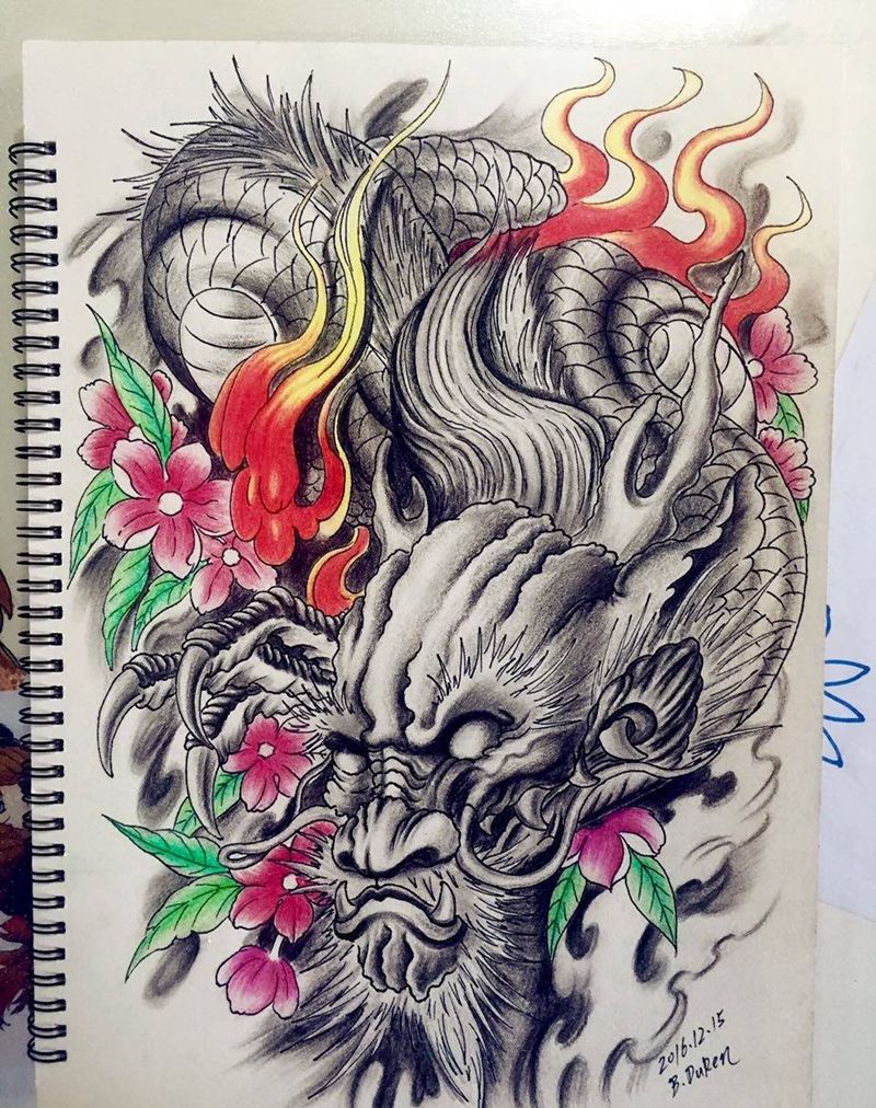 学员宝音纹身图片_巴依内蒙古专业纹身图案