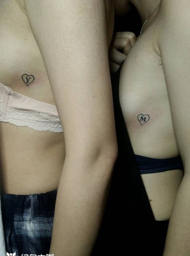 闺蜜纹身图片_清新字符原创内蒙古纹呼市巴依纹身图案