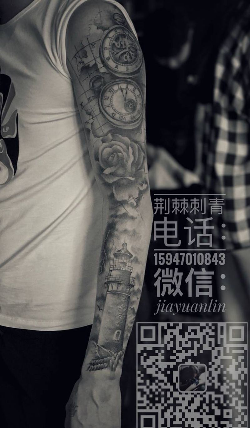 花臂待续纹身图片