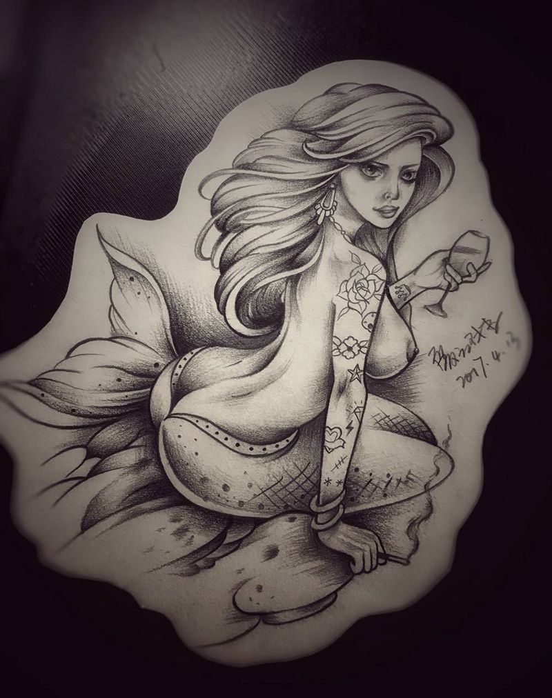 美人鱼纹身图片