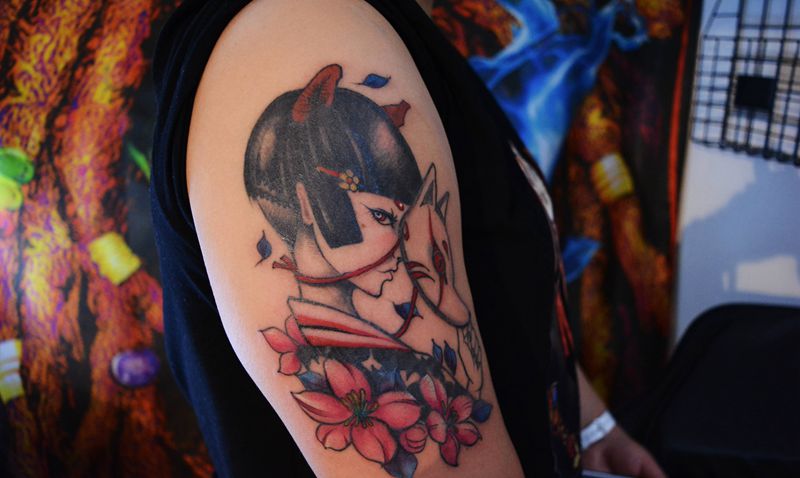 小日式纹身图片_手臂新传统老传统纹身图案