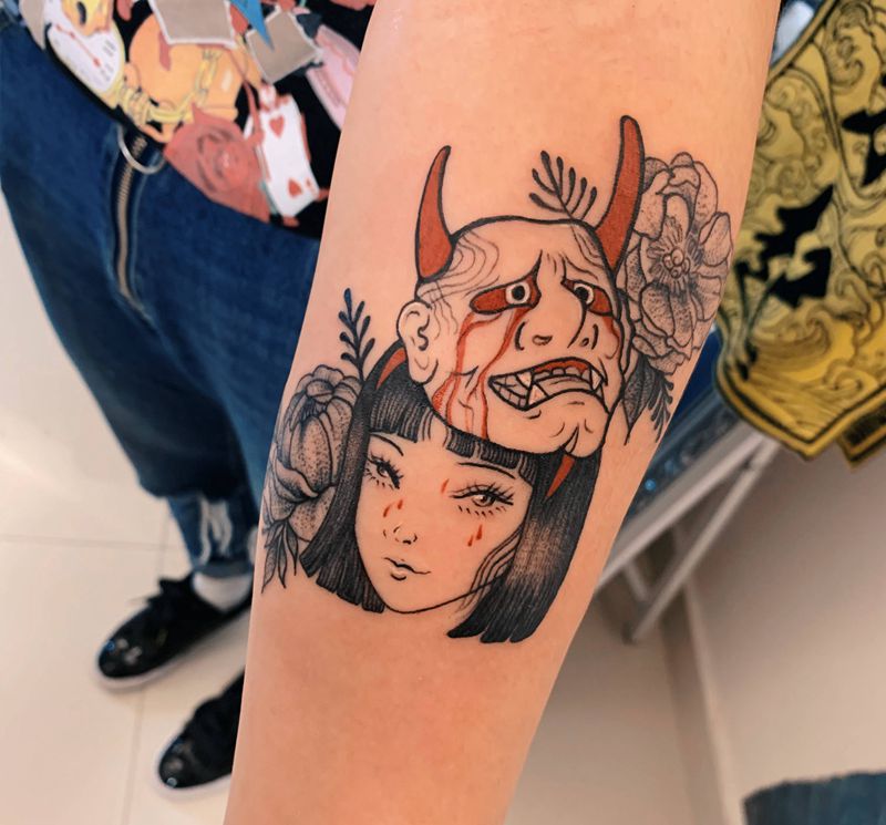 小日式纹身图片_手臂纹身图案