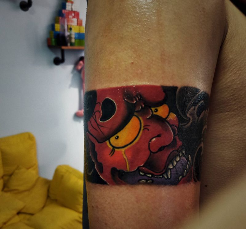 老传统班诺臂环纹身图片_手臂老传统纹身图案