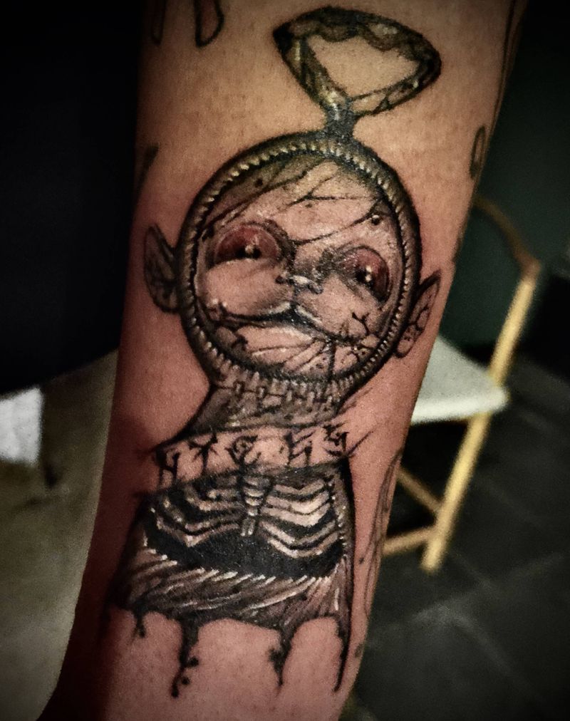 天线宝宝纹身图片_手臂New School欧美写实纹身图案