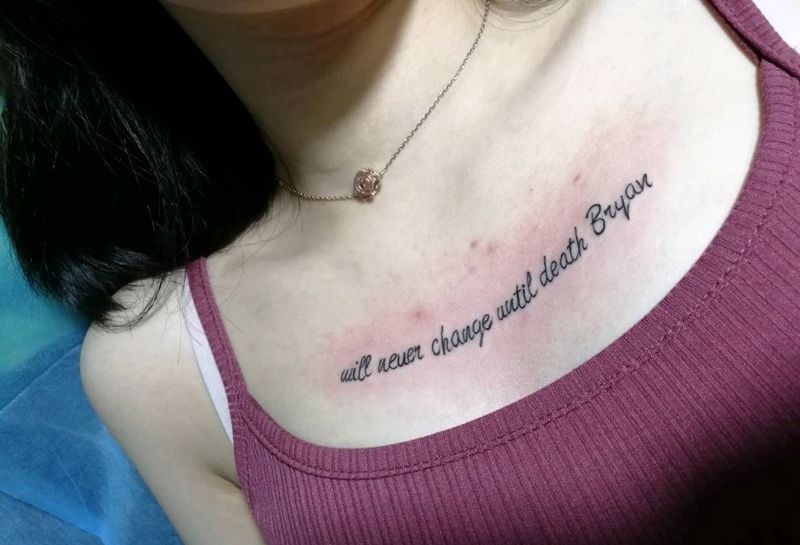 英文字母纹身图片_胸部英文纹身图案