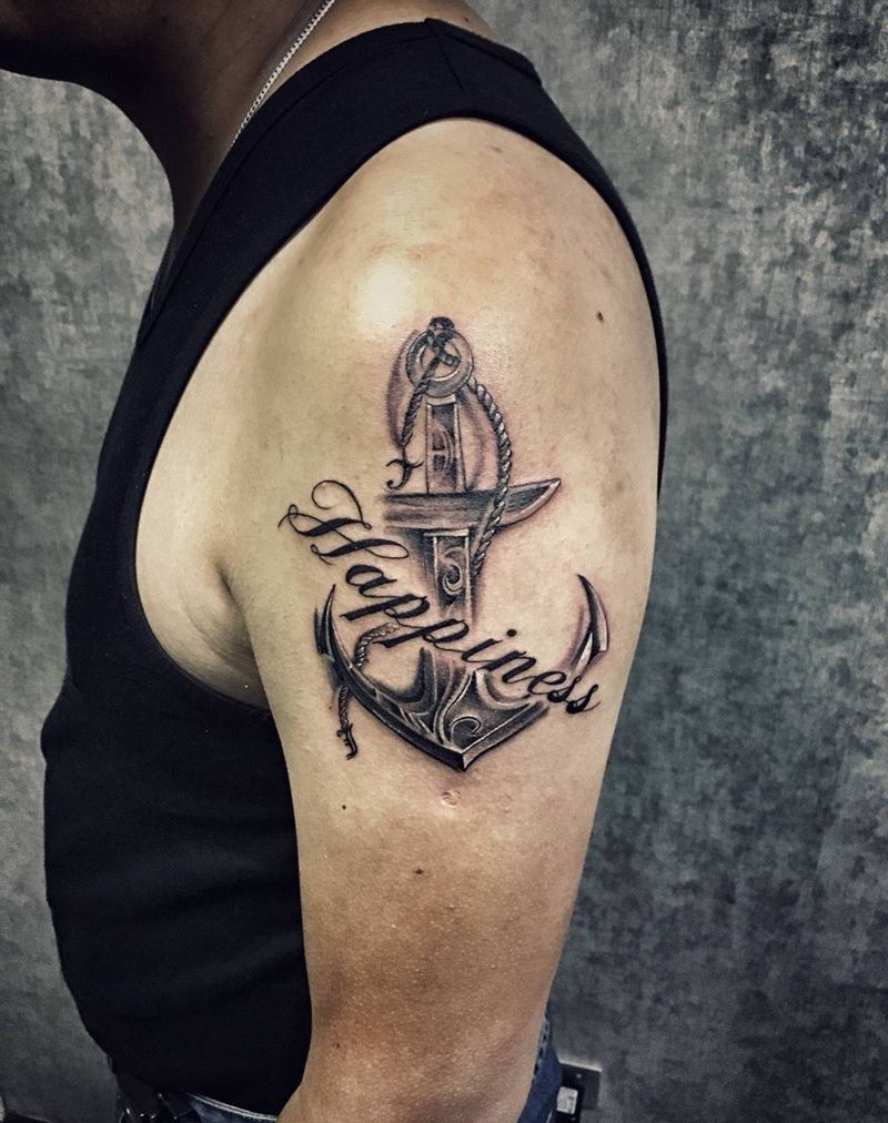 船锚纹身图片