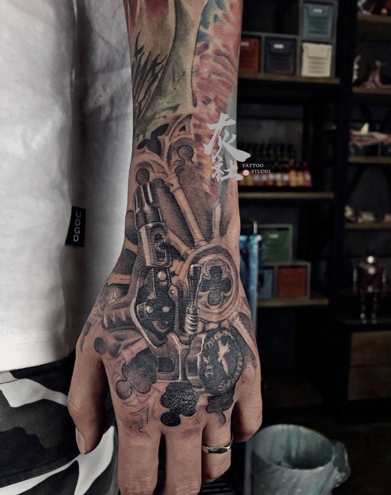 手背纹身图片