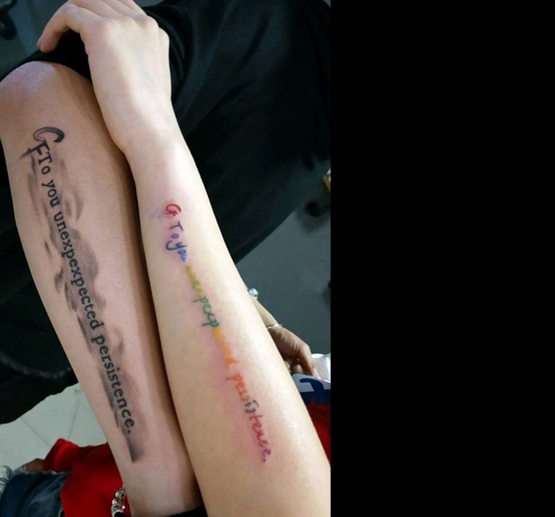 首席纹身师 AK作品(原创)纹身图片_手臂清新字符原创成品纹身图案