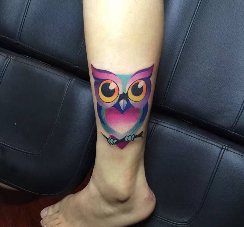 猫头鹰纹身图片