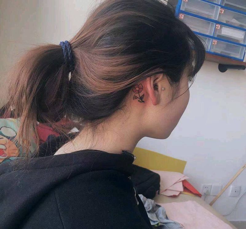 小清新花纹身图片