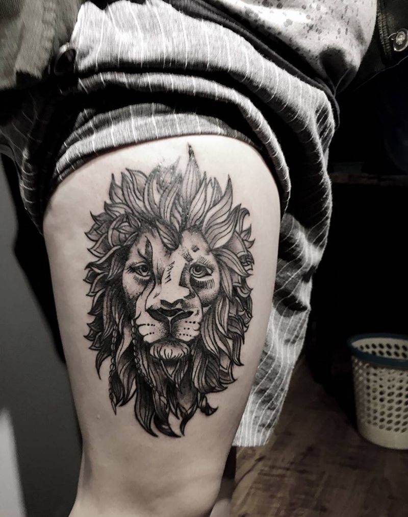 狮子纹身图片