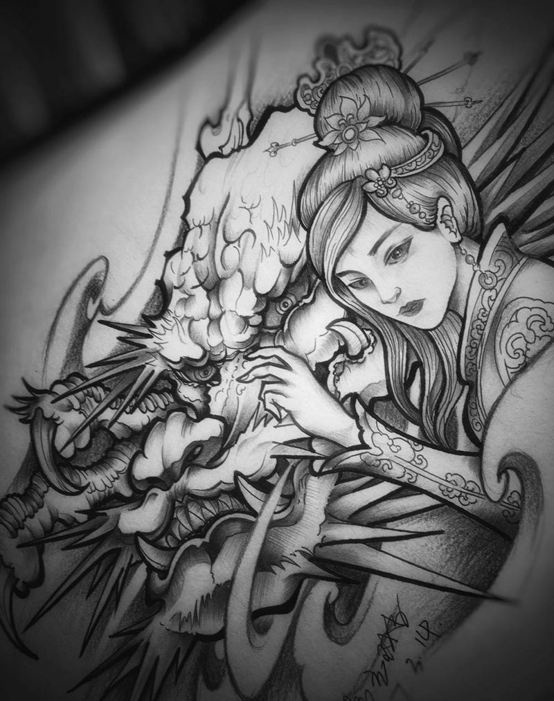 龙头手稿，看上私聊纹身图片