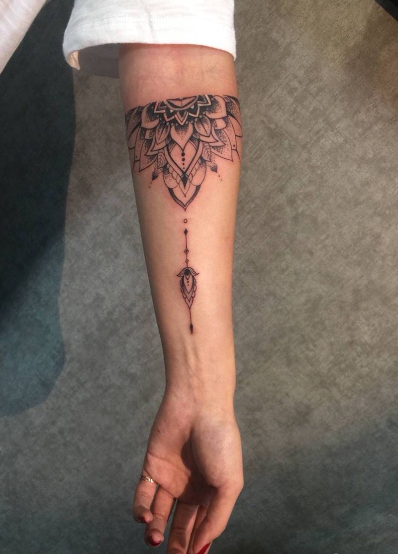 梵花纹身图片_成品手臂清新图腾原创纹身图案