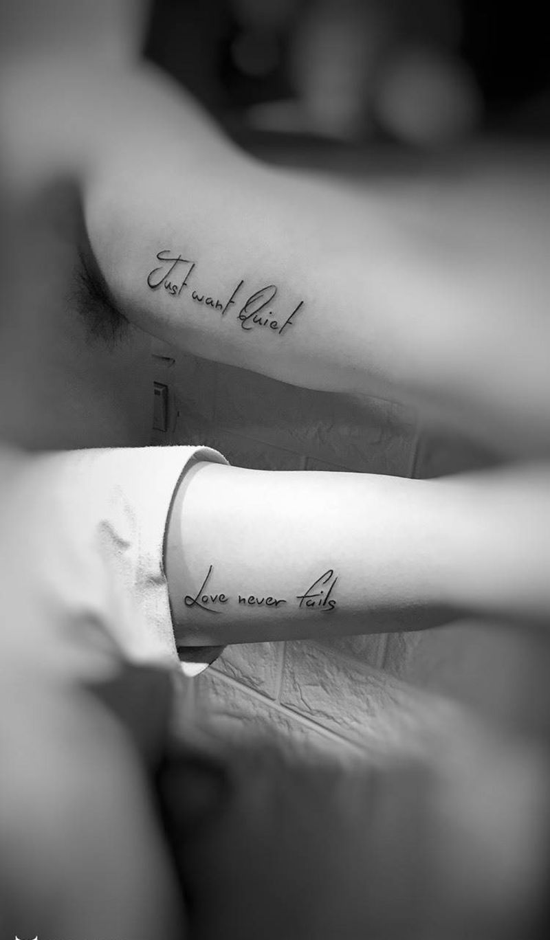 情侣英文字母纹身图片