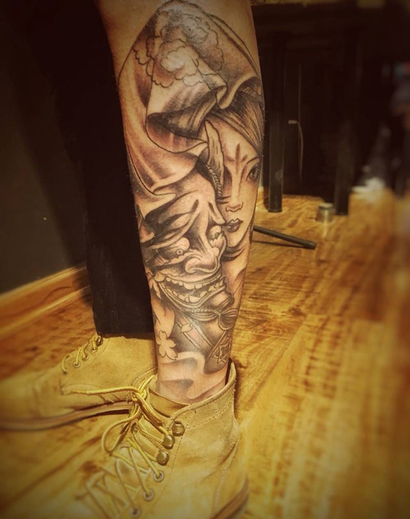 仕女般若纹身图片