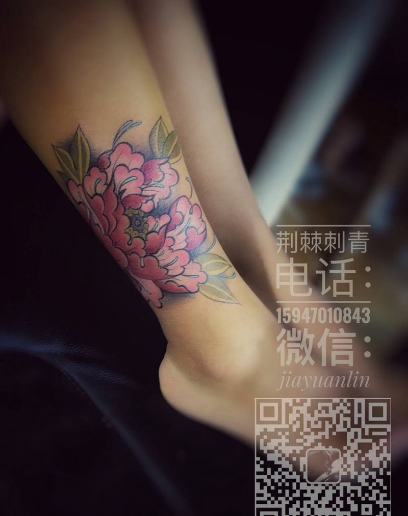 牡丹纹身图片