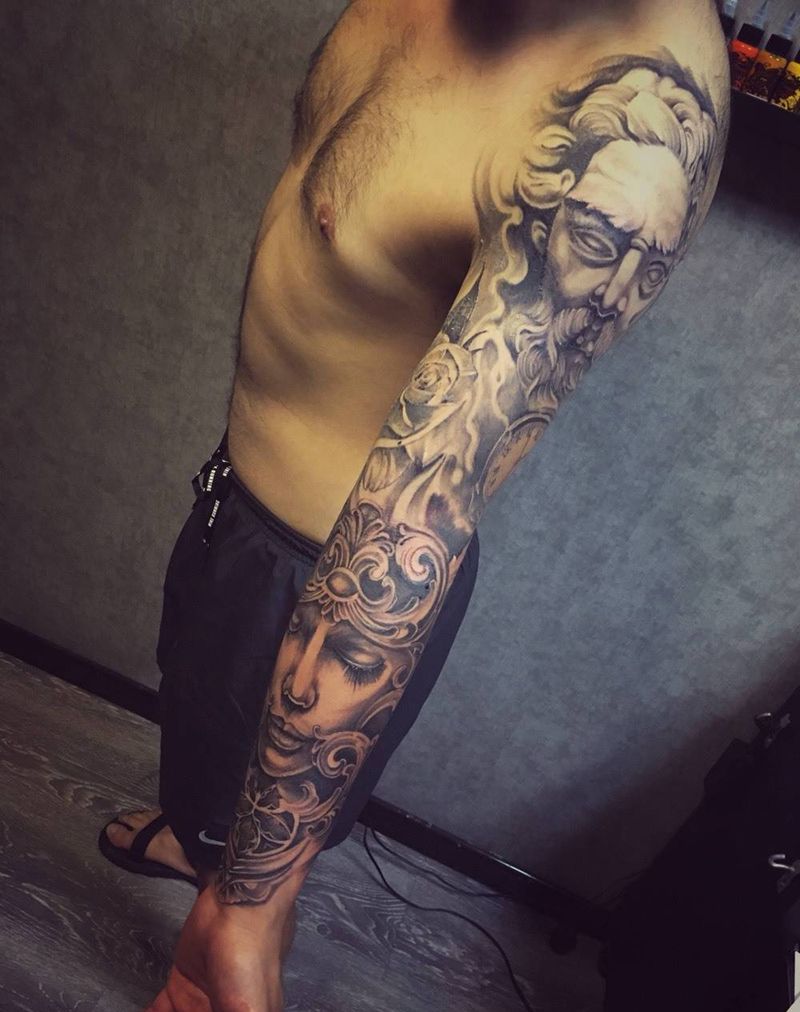 欧美花臂纹身图片