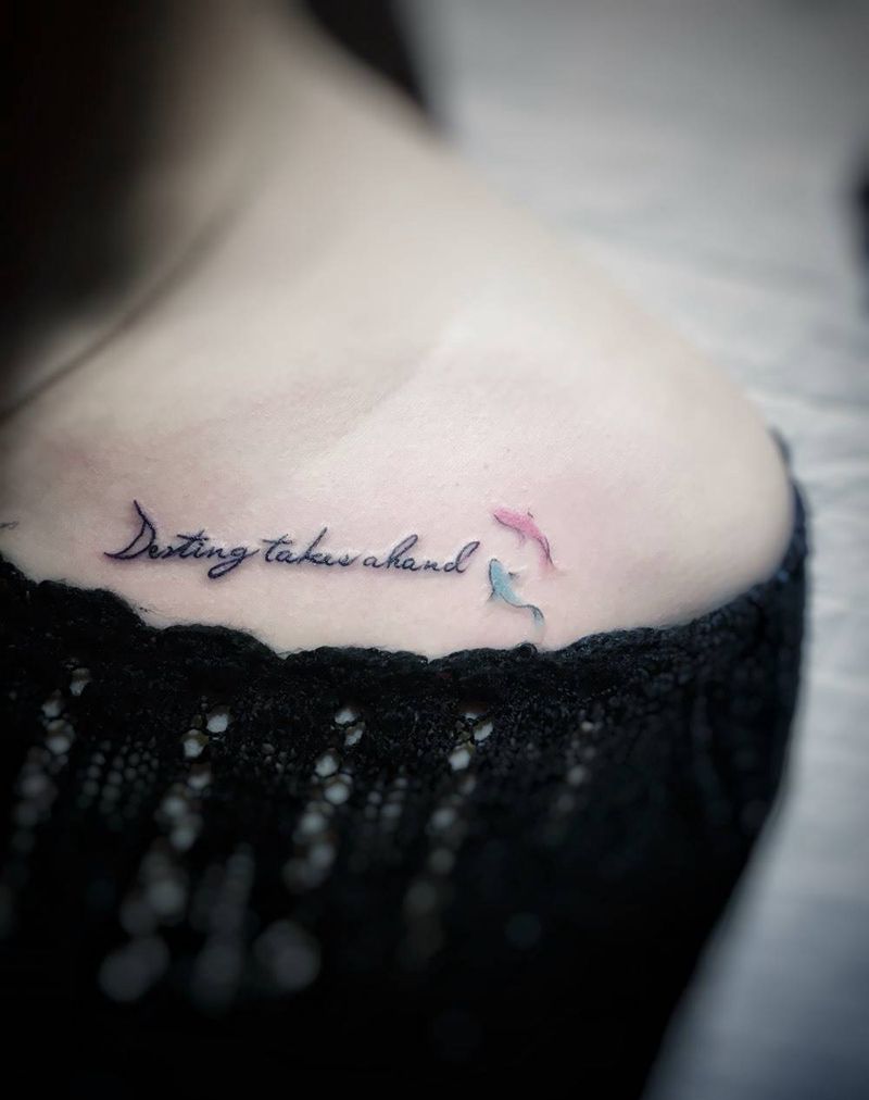 手写体英文字母纹身图片