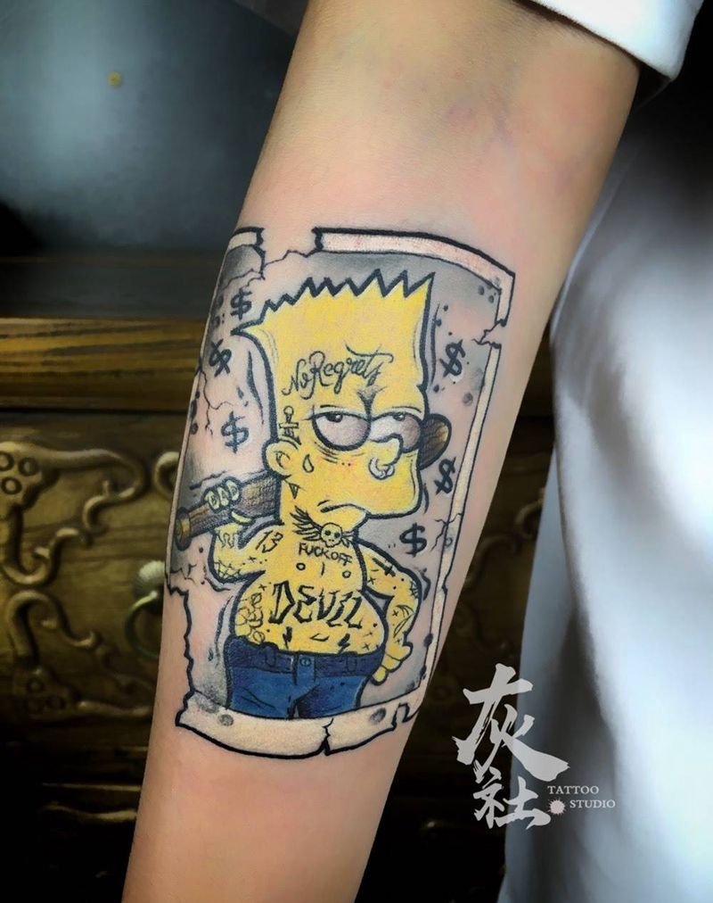 辛普森纹身图片