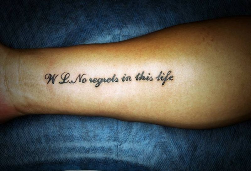 英文纹身图片_手臂花体字纹身图案