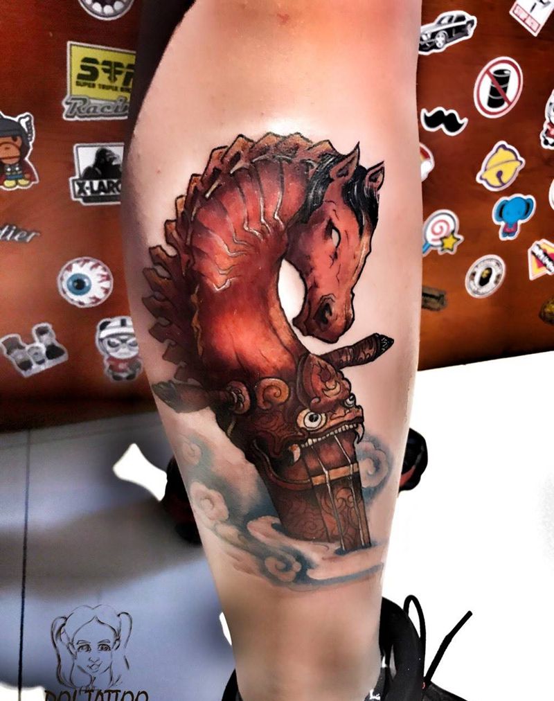 马头琴纹身图片