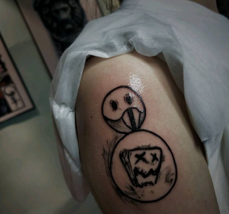 自带图纹身图片_手臂几何纹身图案