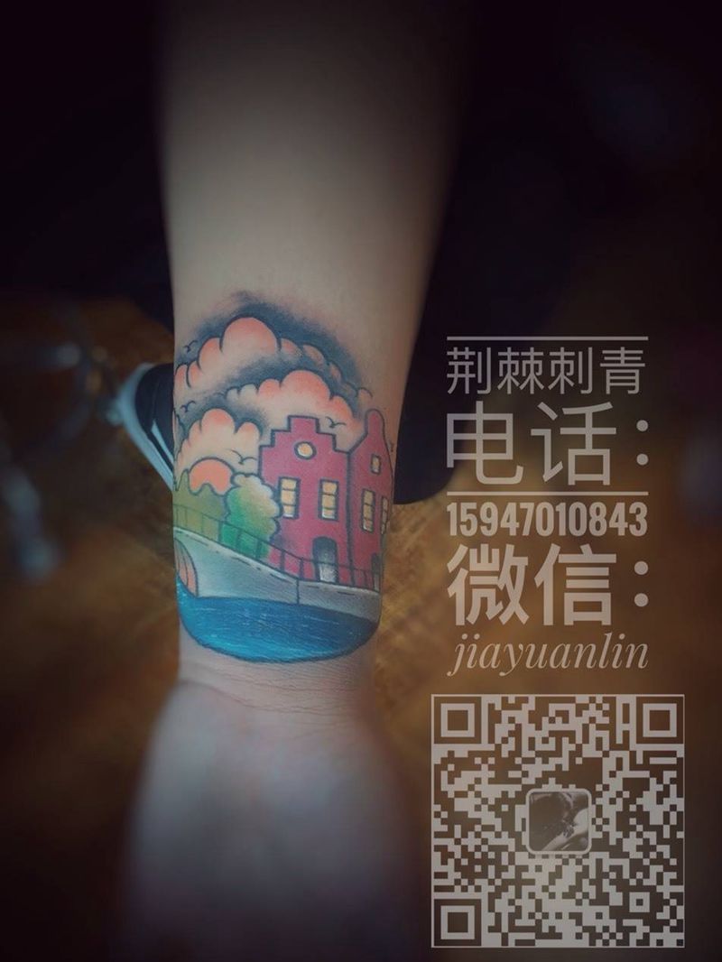 小清新遮盖纹身图片