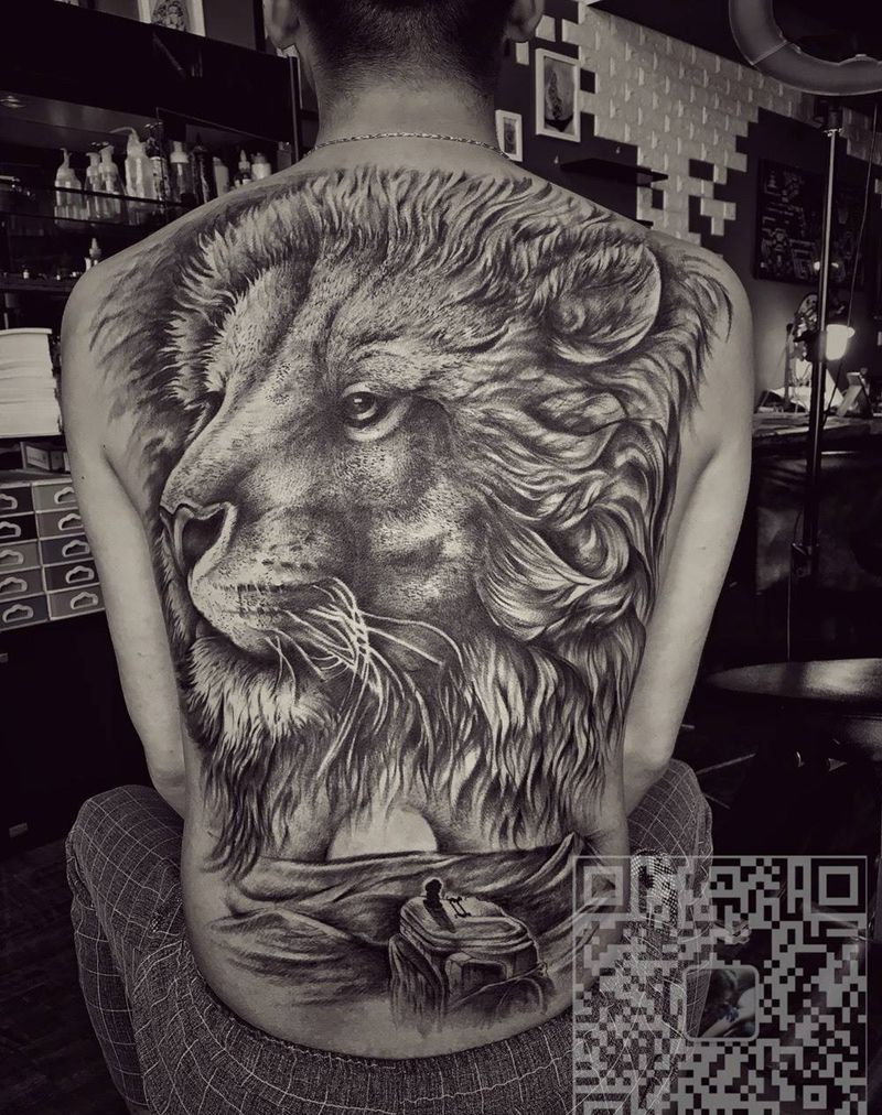 大狮子纹身图片