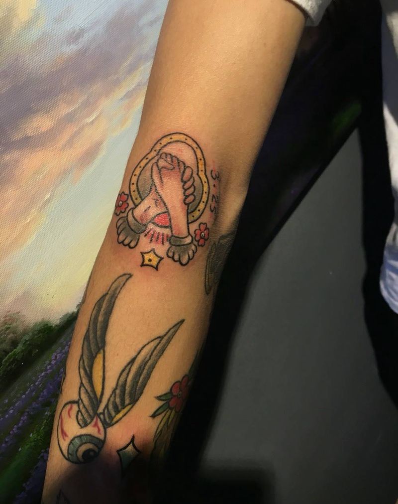 oldschool拼接花臂纹身图片