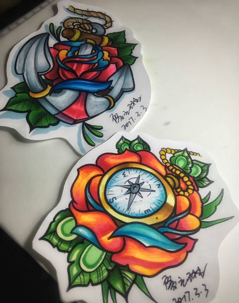 New school纹身图片