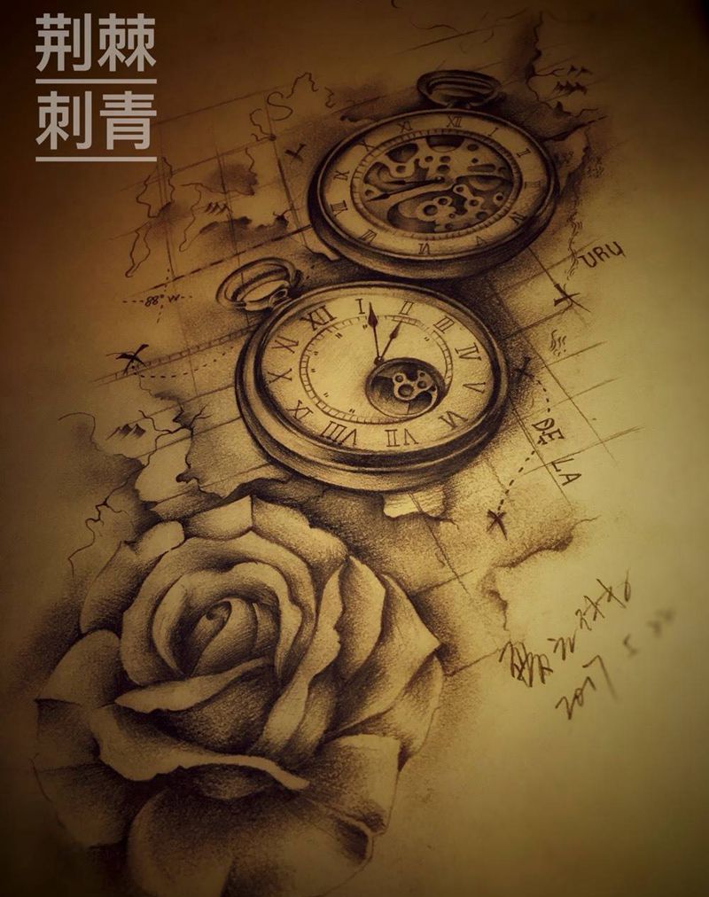 欧美手稿纹身图片