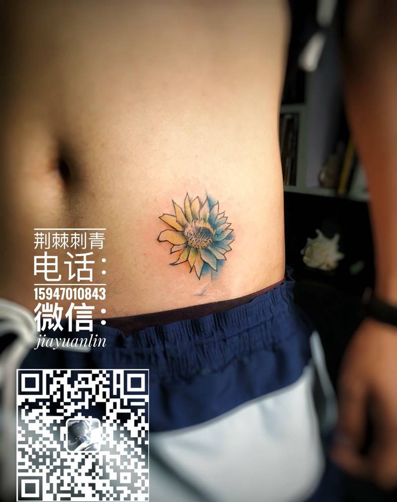 随笔向日葵纹身图片