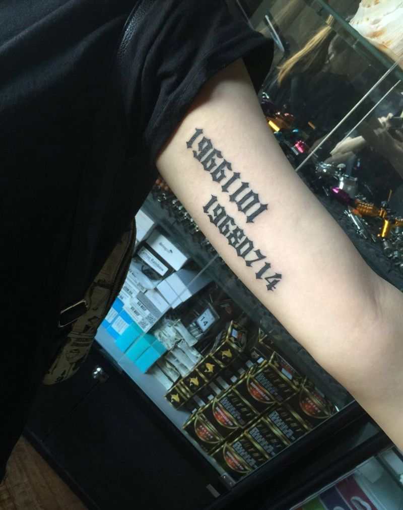 哥特数字纹身图片