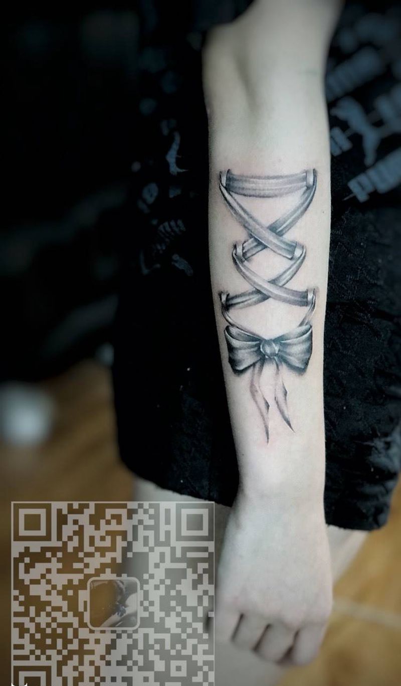 蝴蝶结纹身图片
