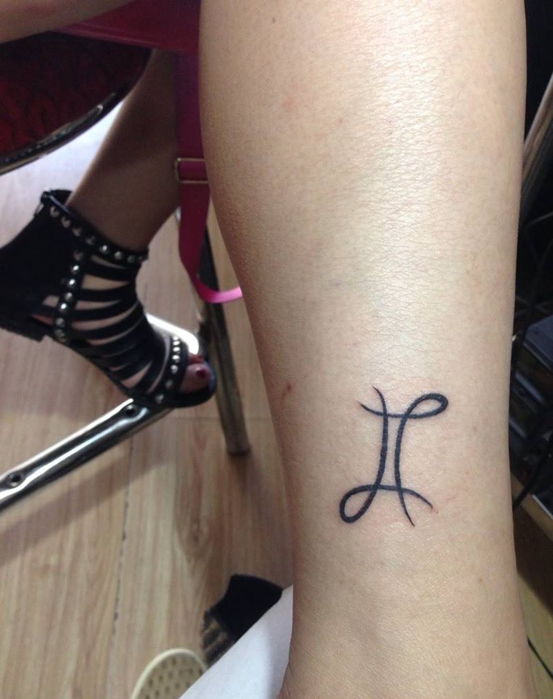 双子纹身图片_成品清新纹身图案