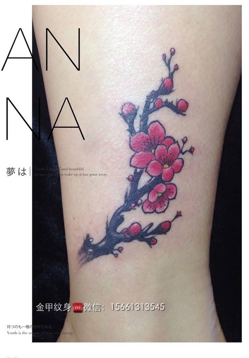 梅花纹身图片