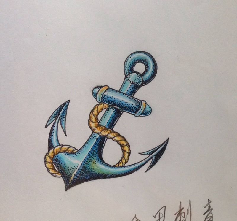 原创⚓️纹身图片_手稿肩部欧美清新原创纹身图案